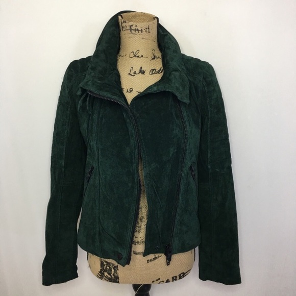 Blank NYC Evergreen suede leather biker jacket - Picture 3 of 4